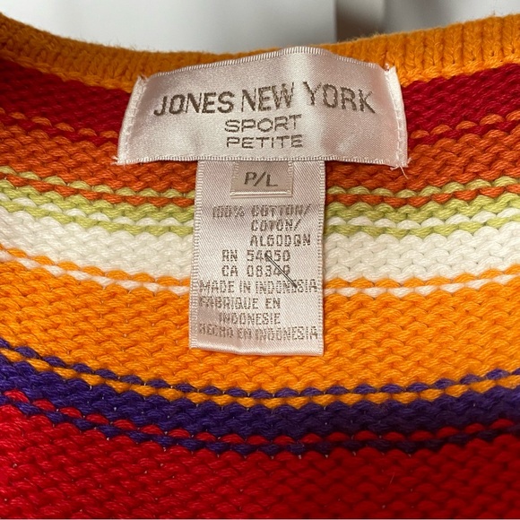 Jones New York Sport Women's Striped Knit Halter Tank Top — LP - Picture 4 of 5